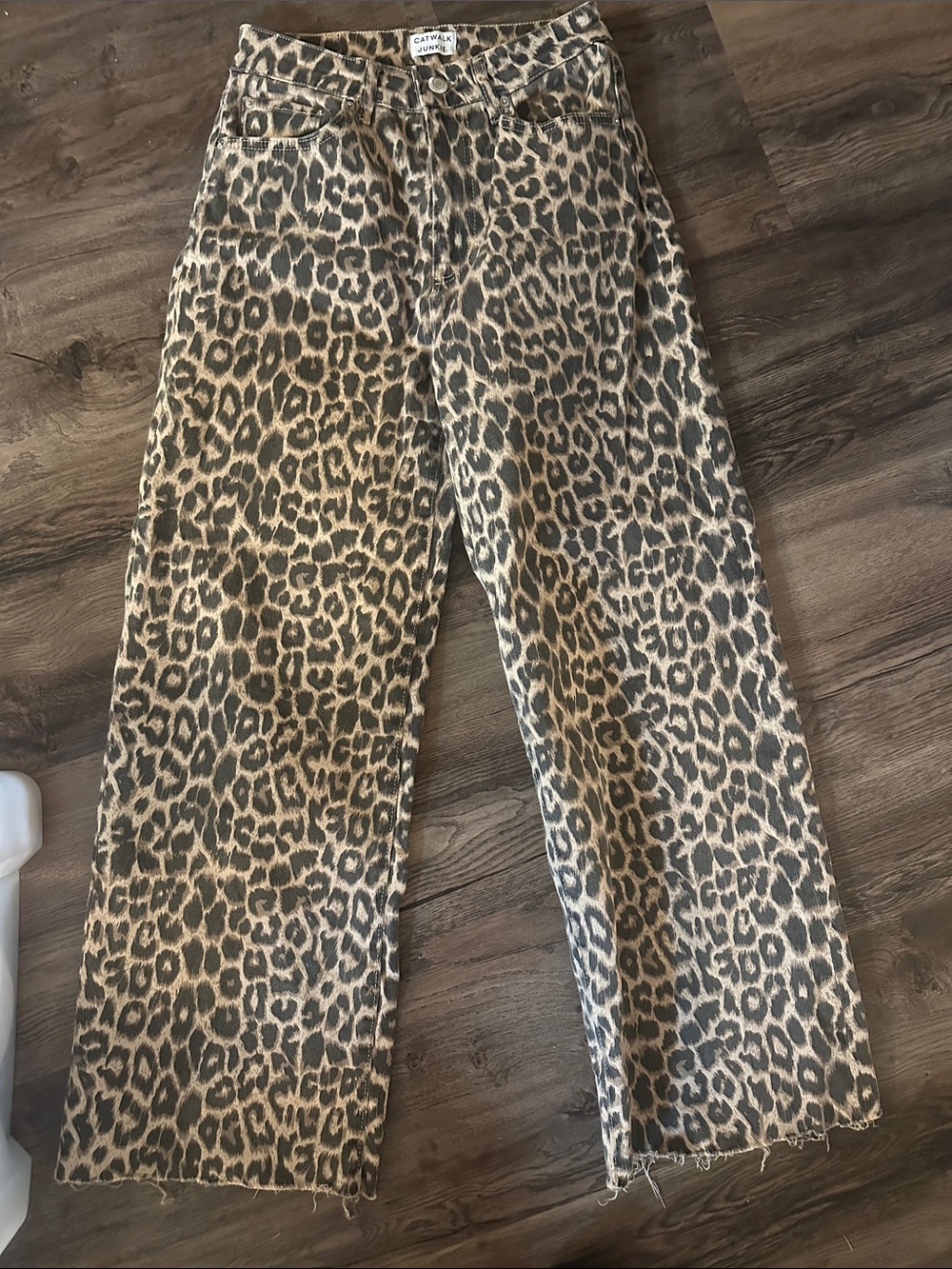 Catwalk Junkie Cheetah Print Wide-Leg Jeans